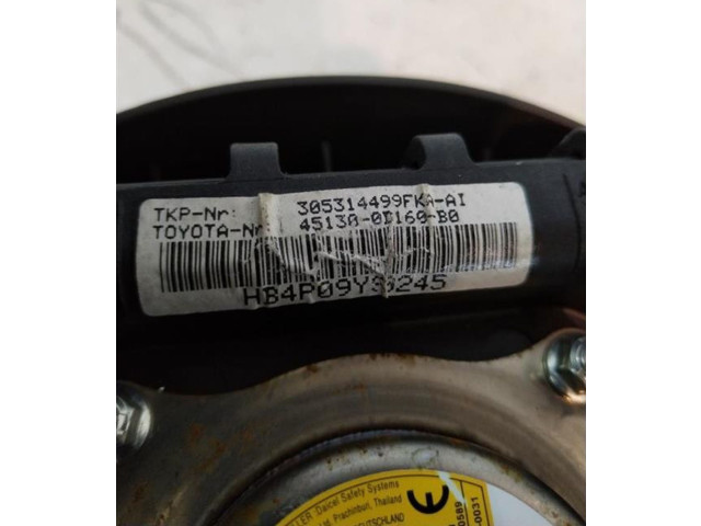 Подушка безопасности водителя 451300D600B0, 1KRFE   Toyota Yaris