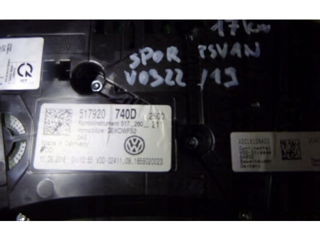 Панель приборов 62505C6D90B5, 517920740D Volkswagen Golf Sportsvan