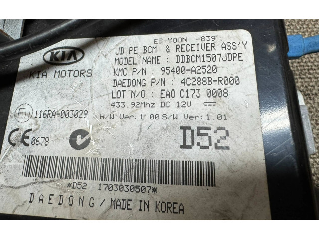 Блок комфорта 116RA003029, 95400A2520   KIA Ceed   