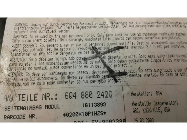 Подушка безопасности в сиденье 6Q4880242G   Seat Cordoba (6L)