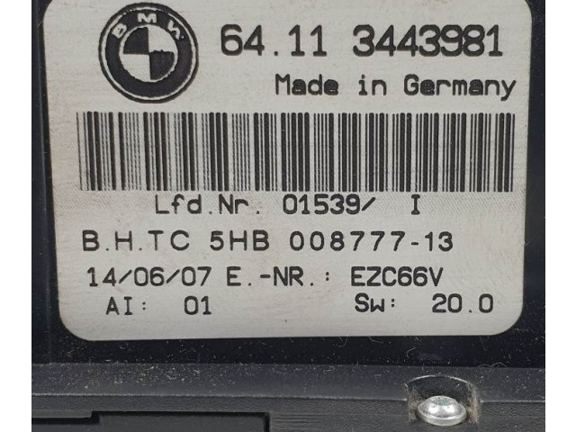 Блок управления климат-контролем 64113443981 BMW X3 E83