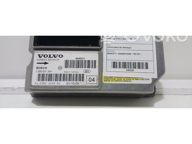Блок подушек безопасности 8645271, 0285001254   Volvo V70