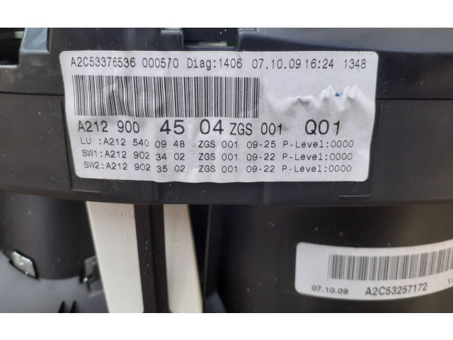 Přístrojová deska Mercedes-Benz E C207 W207 2010 A2129004504, A2129023402