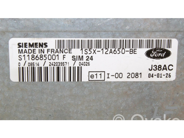 Блок управления двигателя 1S5X12A650BE   Ford Ka