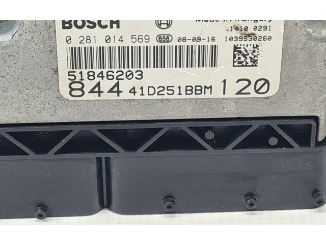 Блок управления двигателя 51846203, 0281014569 Lancia Delta III