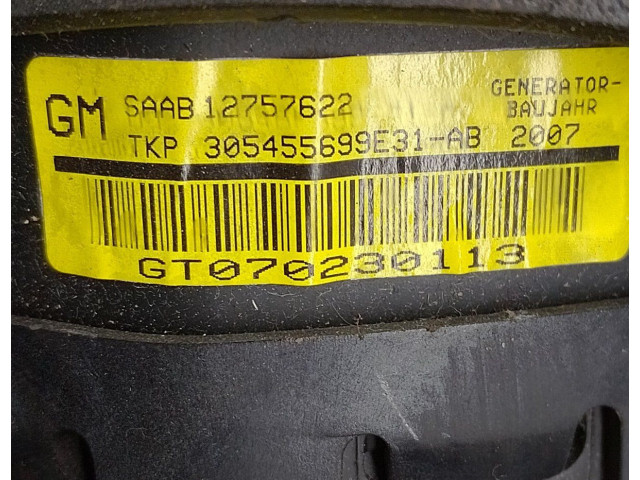 Подушка безопасности водителя 12757622, 305455699E31AB Saab 9-5