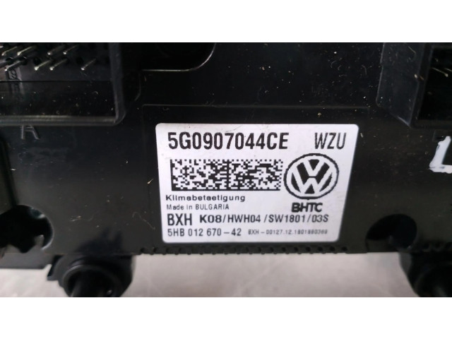 Блок управления климат-контролем 5G0907044CEWZU, 5HB012670   Volkswagen Golf VII