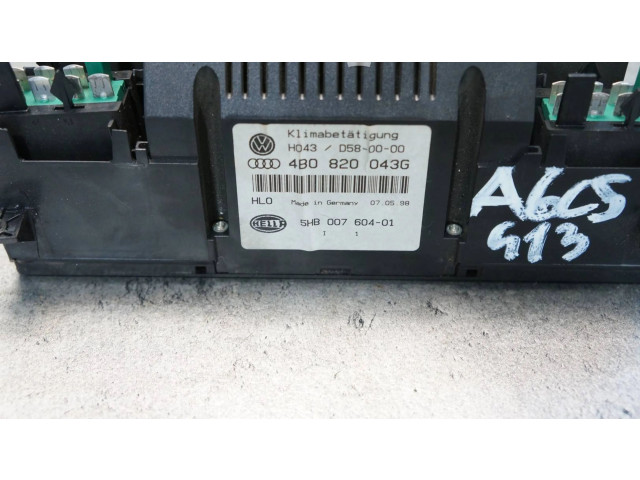 Блок управления климат-контролем 4B0820043G, 5HB007604-01 Audi A6 S6 C5 4B