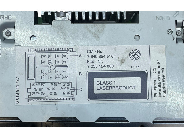 Радио/ проигрыватель CD/DVD / навигация 7649354516, 7355124860   Opel Combo 