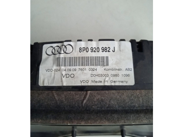 Панель приборов 8P0920982J   Audi A3 S3 A3 Sportback 8P       