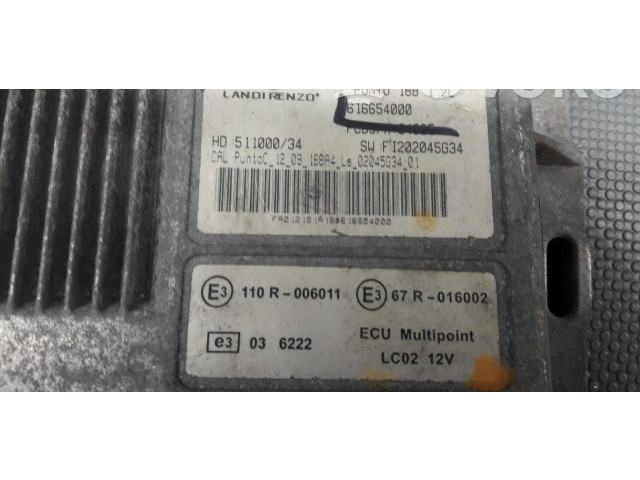 Řídící jednotka 616654000   Fiat Punto (199) 2012