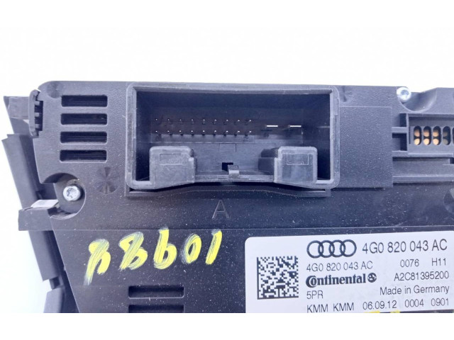 Блок управления климат-контролем 4G0820043AC, A2C81395200   Audi A7 S7 4G