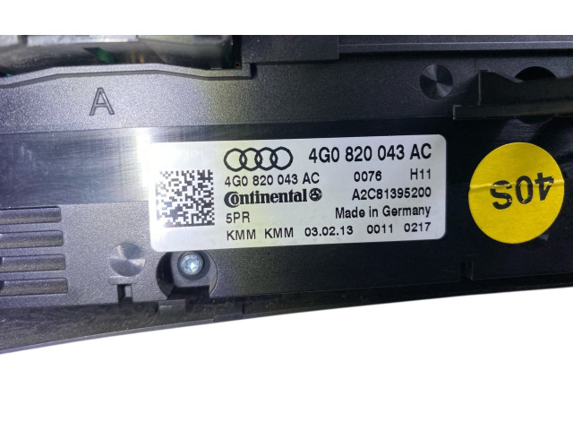 Steuergerät Klimaanlage 4G0820043AC   Audi A6 S6 C7 4G
