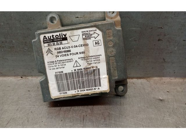 Блок подушек безопасности 9653190880, 603602500AUTOLIV Citroen Berlingo