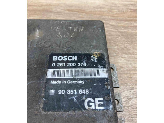 Блок управления двигателем Блок управления 90351648, 0261200376 Opel Vectra A