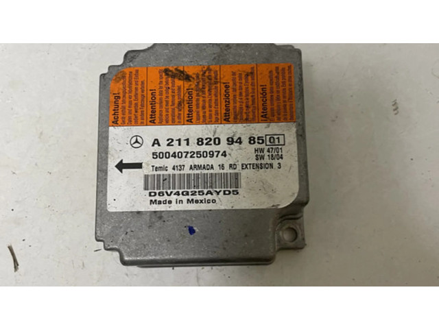 Блок подушек безопасности A2118209485 Mercedes-Benz E W211