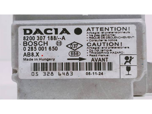 Блок подушек безопасности 8200307188, 0285001650 Dacia Logan I