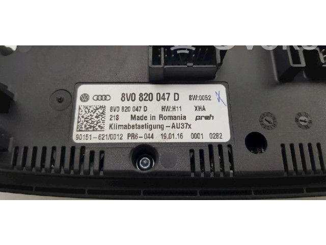 Блок управления климат-контролем 8V0820047DXHA, 8V0820047D Audi A3 S3 8V