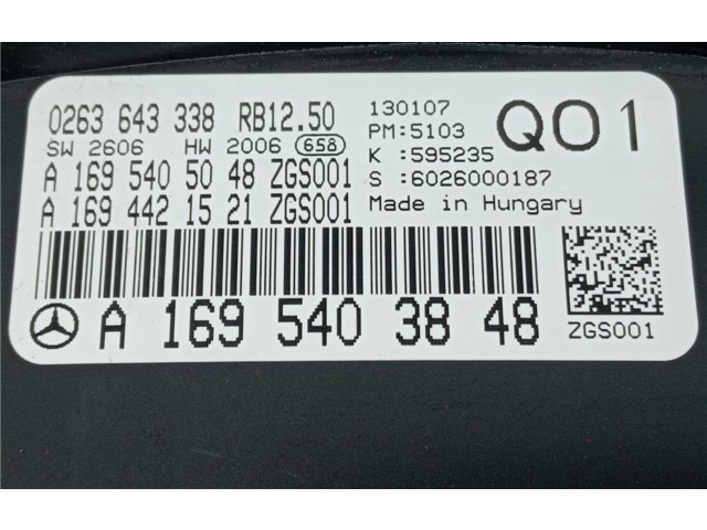 Панель приборов A1695403848, 0090059   Mercedes-Benz A W169       