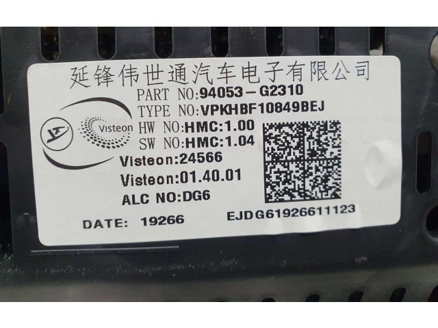 Přístrojová deska Hyundai Ioniq 2016 94053G2310, VPKHBF10849BEJ