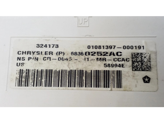 Přístrojová deska Chrysler Pacifica 2018 68360252AC