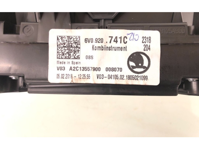 Панель приборов 6V0920741C, 6V0920741C Skoda Fabia Mk2 (5J)
