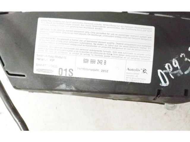 Подушка безопасности в сиденье 6q0880242b, bam-pt1-0635   Skoda Fabia Mk2 (5J)
