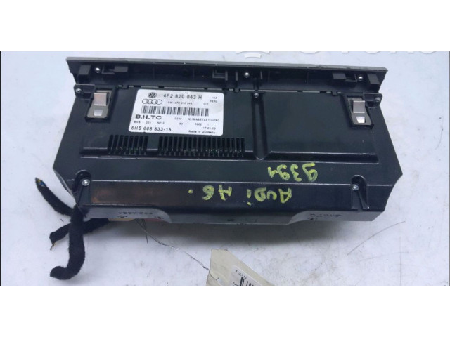 Блок управления климат-контролем 4F2820043H, 4F2820043H   Audi A6 S6 C6 4F