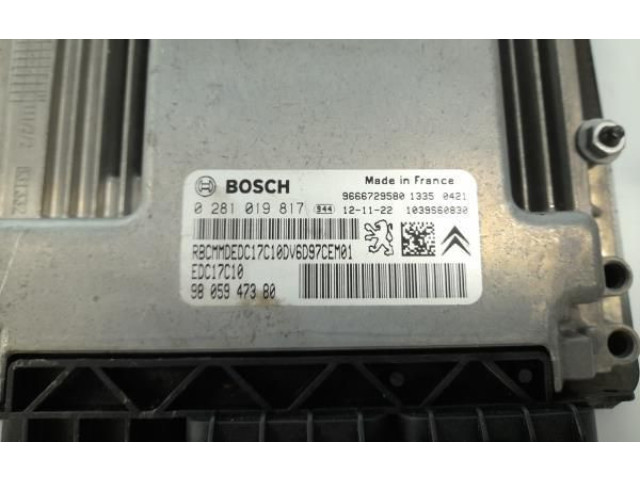 Блок управления двигателя 9805947380, 0281019817   Citroen Berlingo