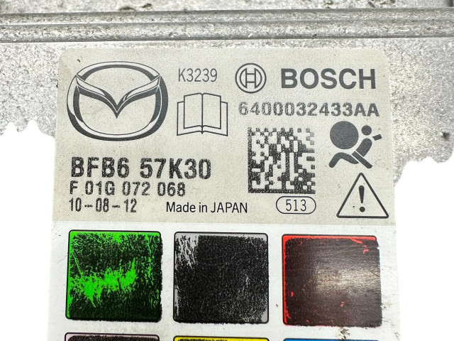 Блок подушек безопасности BFB657K30, F01G072068 Mazda 3 II