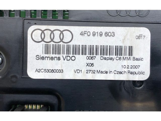 Дисплей 4F0919603, A2C53080033 Audi A6 S6 C6 4F