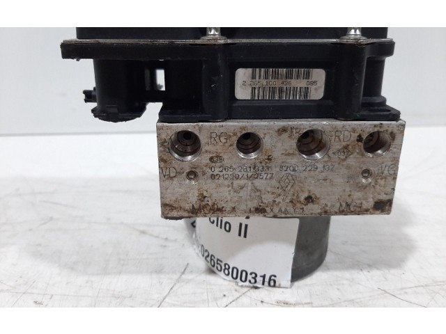 Jednotka ABS 0265800316, 0265231333 Renault Clio II 1998
