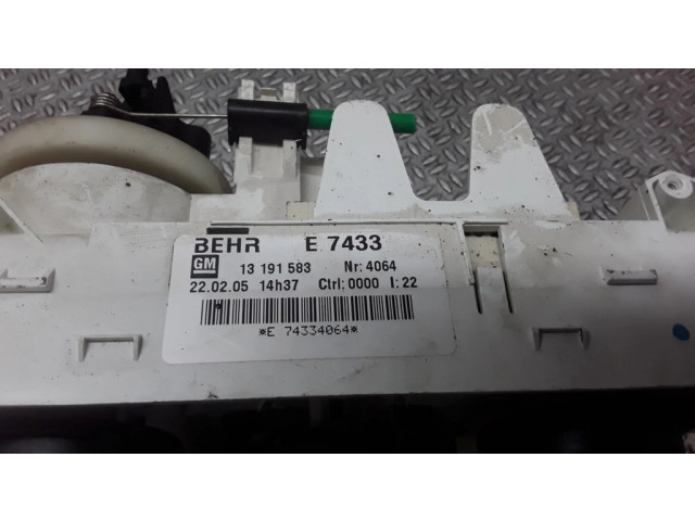 Блок управления климат-контролем 13191583   Opel Meriva A