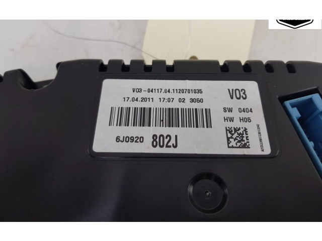 Přístrojová deska  Seat Ibiza IV (6J,6P) 2011 6J0920802J, 6J0920802J  