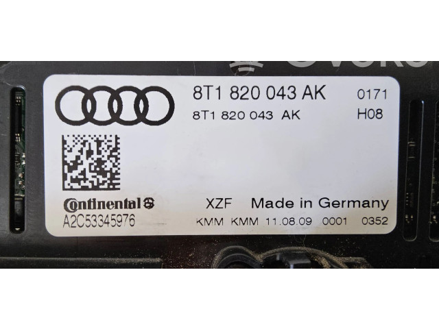 Блок управления климат-контролем 8T1820043AK, A2C53345976   Audi Q5 SQ5