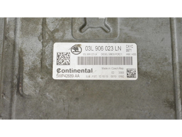 Блок управления двигателя 03L906023LN Skoda Rapid (NH)