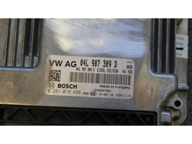 Блок управления двигателя 0281018498, 0281018498 Skoda Octavia Mk3 (5E)