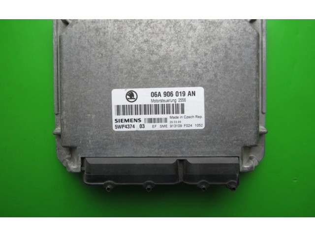 Блок управления двигателем Блок управления 06A906019AN, 5WP4374   Skoda Octavia Mk1 (1U)
