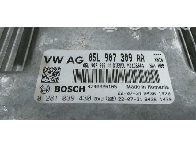 Блок управления двигателя 05L907309AA, 0281039430 Volkswagen Caddy