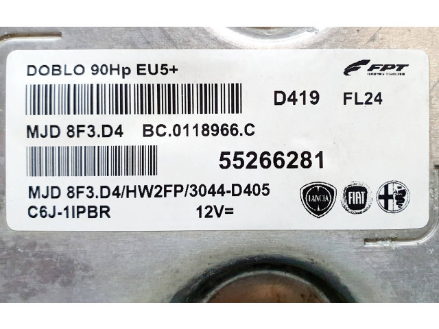 Блок управления двигателем Блок управления 55266281, BC0118966C   Opel Combo D