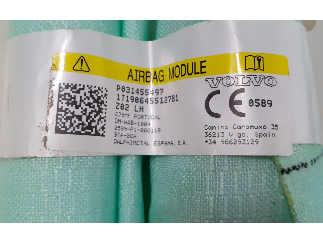 Боковая подушка безопасности 31455497, P031455497 Volvo S60
