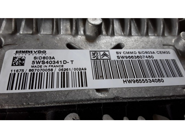 Блок управления двигателя 5WS40341DT, HW9655534080   Citroen C4 I