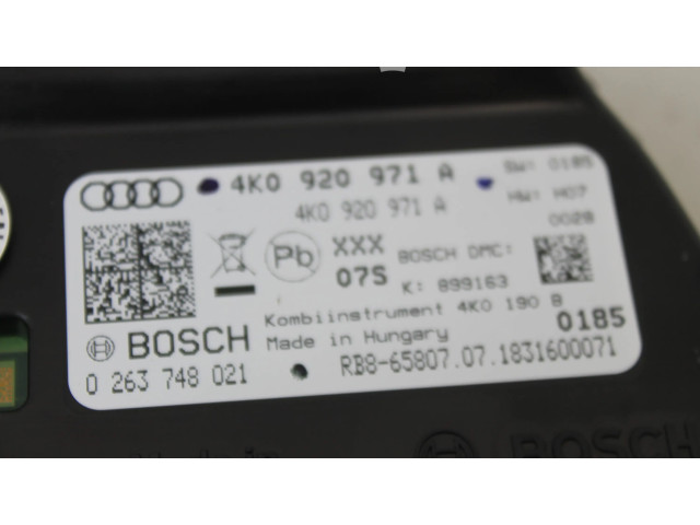 Přístrojová deska Audi A6 S6 C8 4K 2018 4K0920971A