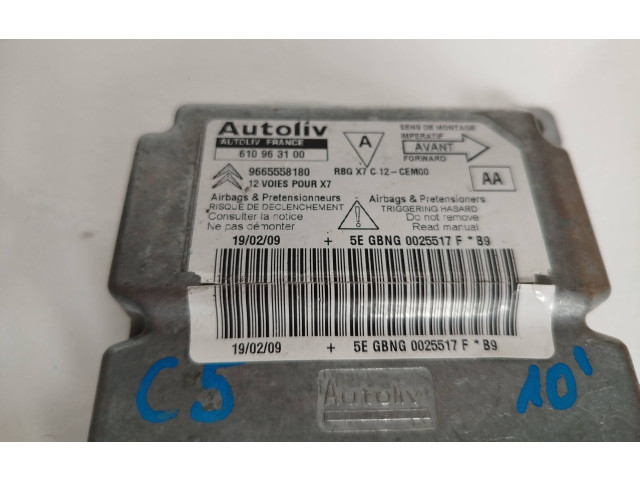 Блок подушек безопасности 9665558180 Citroen C5