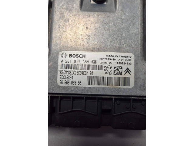 Řídící jednotka 0281017388, 9666986880 Citroen C3 Pluriel 2008