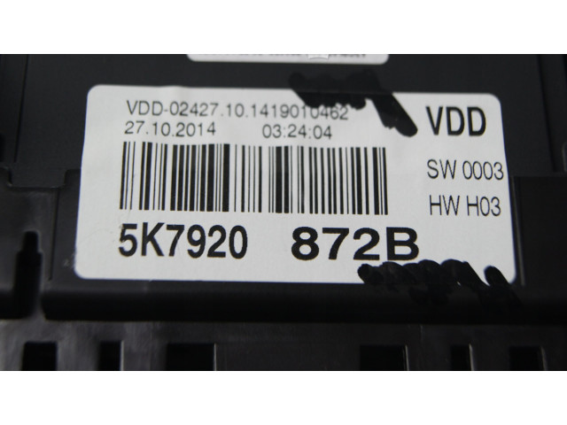Панель приборов 5K7920872B Volkswagen Golf VI