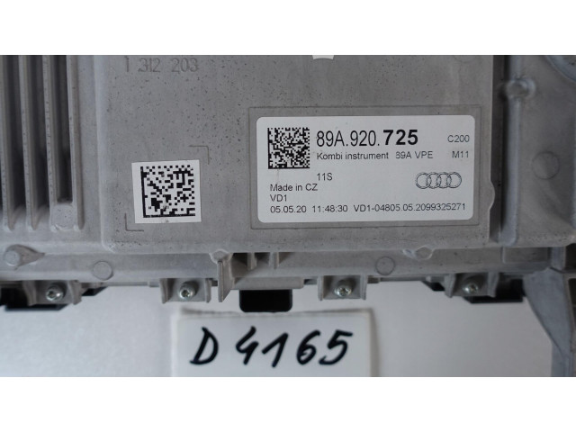 Спидометр (приборный щиток) LICZNIK VIRTUAL ZEGARY LCD AUDI Q4 E-TRON 89A 89A920725 Audi Q4 Sportback e-tron