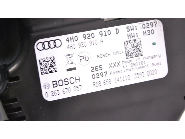 Přístrojová deska  Audi A8 S8 D4 4H 2011 4H0920910D  