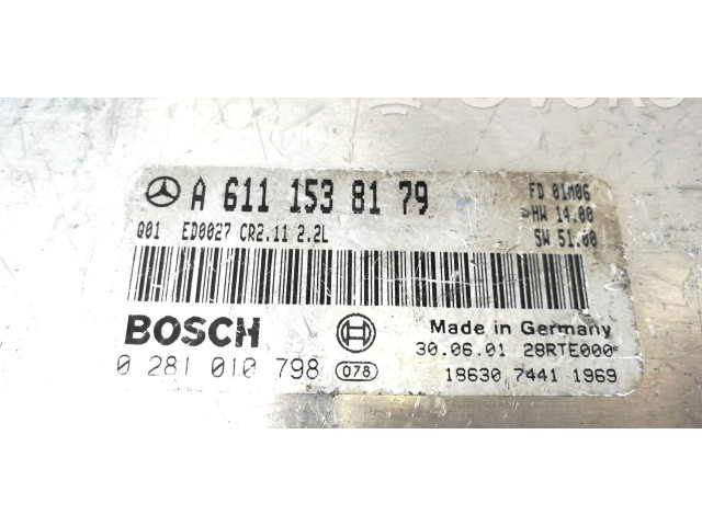 Řídící jednotka A6111538179, 28RTE000 Mercedes-Benz C W203 2001