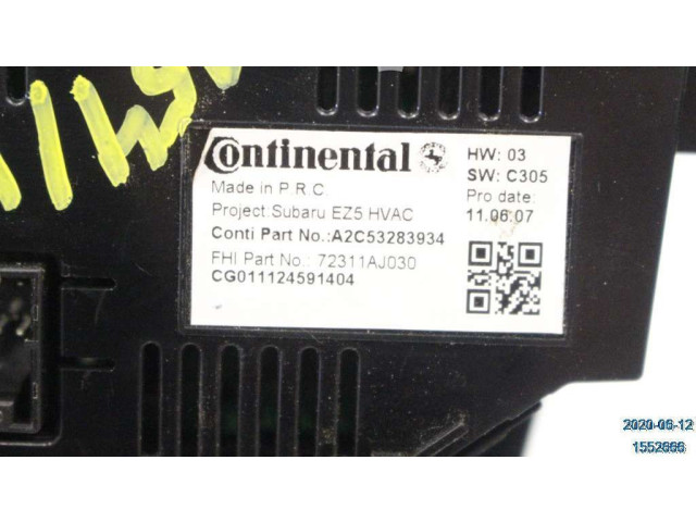 Блок управления климат-контролем 72311AJ030   Subaru Outback